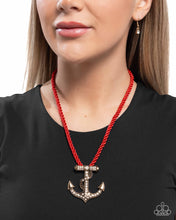 Load image into Gallery viewer, Anchored Allure - Red Paparazzi Accessories

