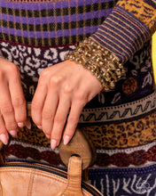 Load image into Gallery viewer, Monochromatic Mosaic - Gold Paparazzi Accessories
