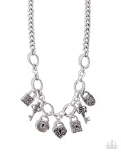 Load image into Gallery viewer, Padlock Pairing - Silver Paparazzi Accessories
