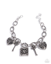 Load image into Gallery viewer, Flirty Filigree - Silver Paparazzi Accessories
