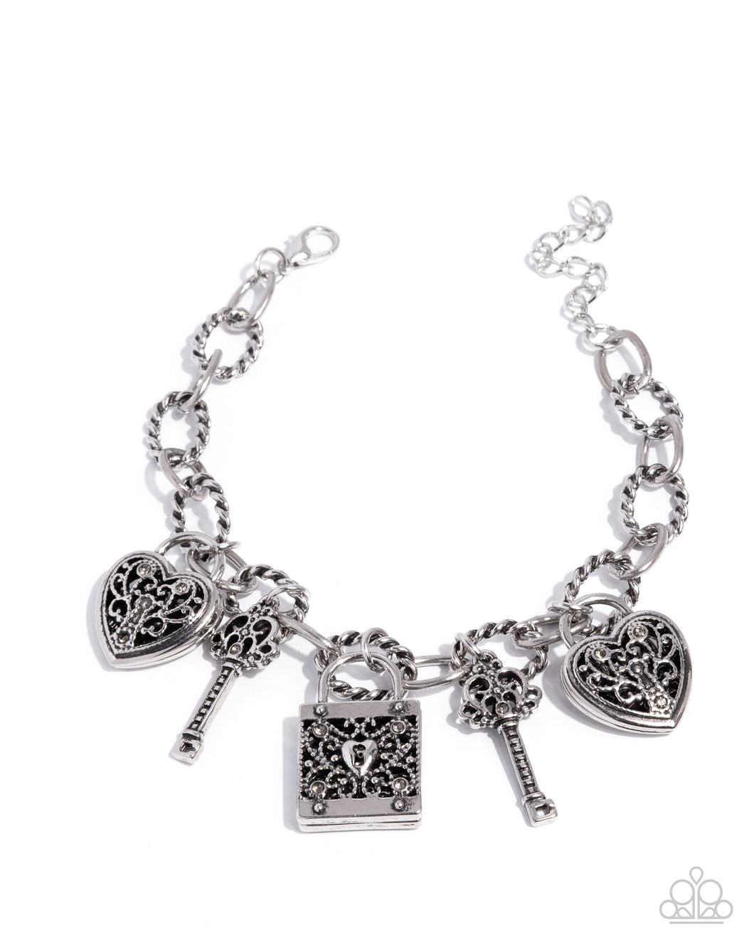 Flirty Filigree - Silver Paparazzi Accessories