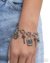 Load image into Gallery viewer, Flirty Filigree - Silver Paparazzi Accessories
