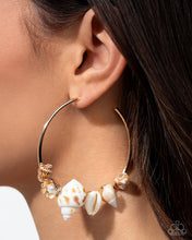Load image into Gallery viewer, Seashell Sonnet - Gold Paparazzi Accessories
