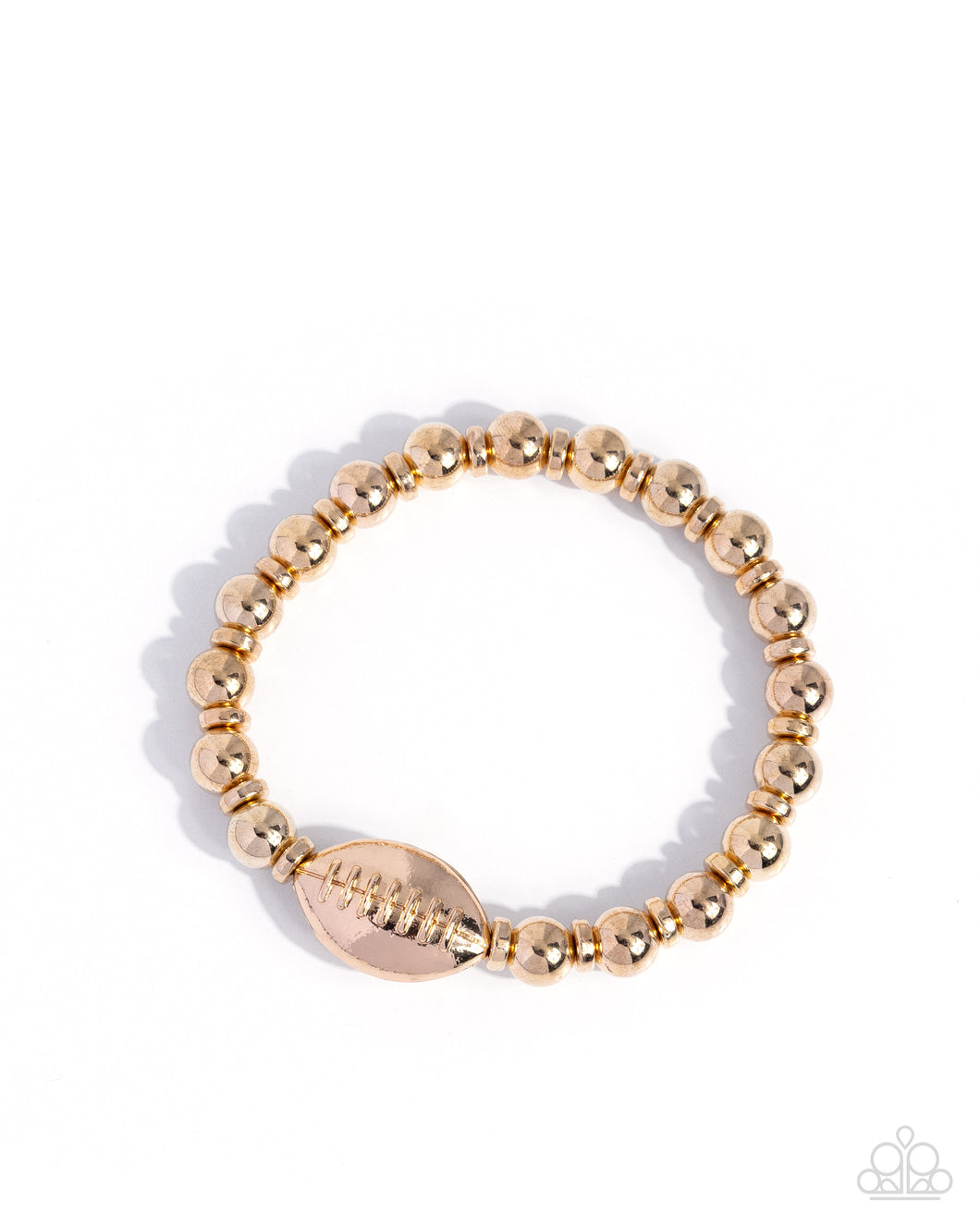 Football Flair - Gold Paparazzi Accessories