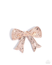 Load image into Gallery viewer, Bow Bravado - Rose Gold Paparazzi Accessories
