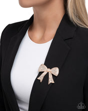 Load image into Gallery viewer, Bow Bravado - Rose Gold Paparazzi Accessories
