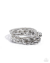 Load image into Gallery viewer, Edgy Element - Silver Paparazzi Accessories
