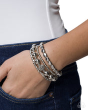 Load image into Gallery viewer, Edgy Element - Silver Paparazzi Accessories
