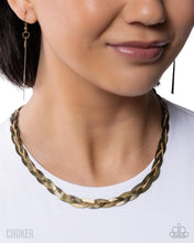 Load image into Gallery viewer, Braided Boundary - Brass Paparazzi accessories
