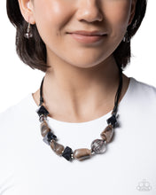 Load image into Gallery viewer, Textured Timeline - Black Paparazzi Accessories
