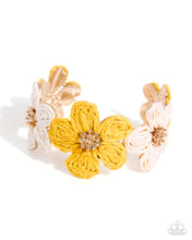 Load image into Gallery viewer, Rustic Raffia - Yellow Paparazzi Accessories
