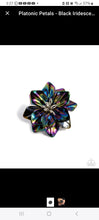 Load image into Gallery viewer, Platonic Petals Black Ring Paparazzi Accessories
