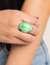 Load image into Gallery viewer, Never Say Tie Dye Green Ring Paparazzi Accessories
