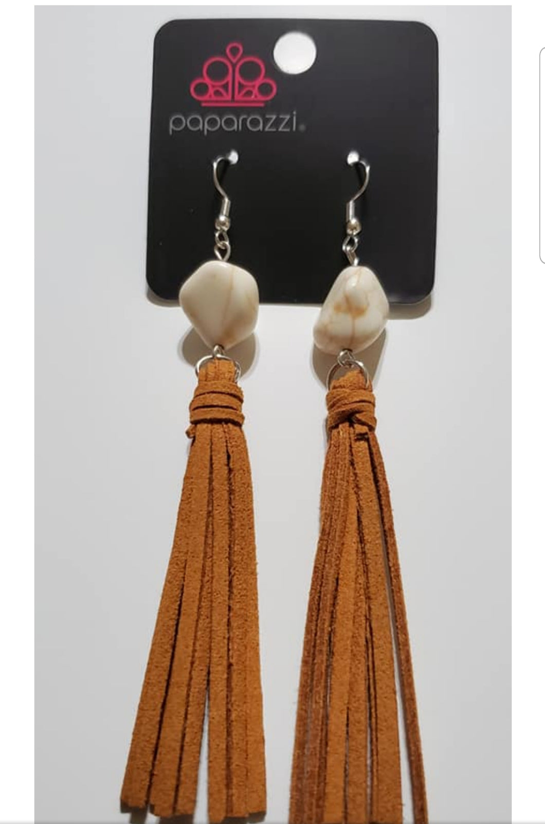 All-Natural Allure White Earring Paparazzi Accessories