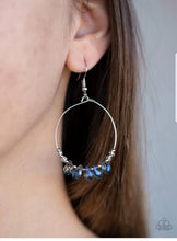 Load image into Gallery viewer, Holographic Hoops Blue Paparazzi Accessories
