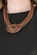 Load image into Gallery viewer, Knotted Knockout - Copper Paparazzi Accessories

