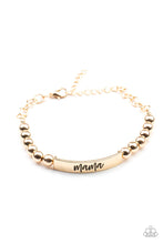 Load image into Gallery viewer, Mom Squad - Gold Paparazzi Accessories
