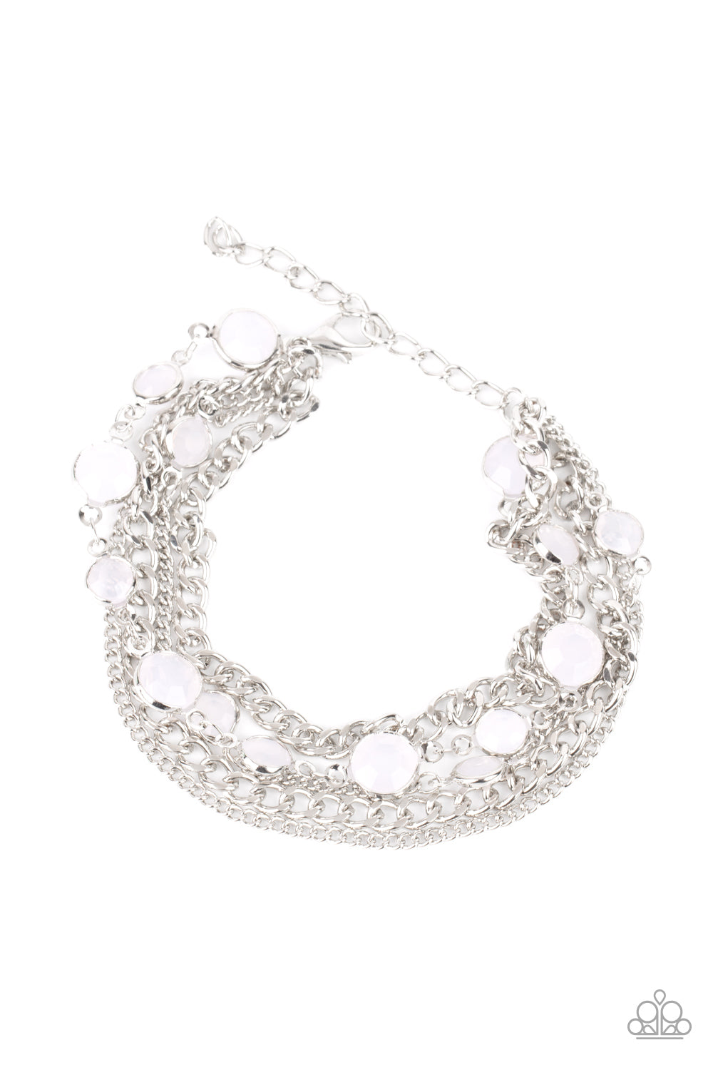 Glossy Goddess - White Paparazzi Accessories