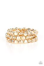 Load image into Gallery viewer, HAUTE Stone - Gold Paparazzi Accessories
