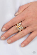 Load image into Gallery viewer, Doting on Dazzle - Gold Paparazzi Accessories
