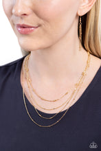 Load image into Gallery viewer, Studded Shimmer - Gold Paparazzi Accessories
