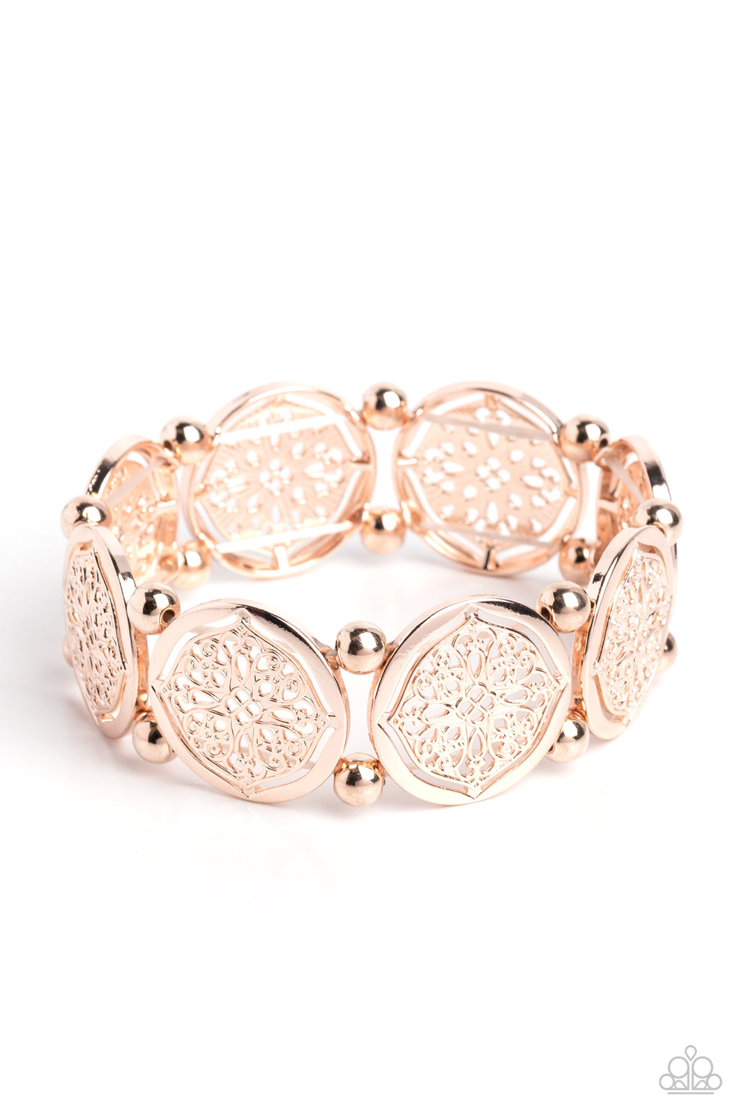 Filigree Fanfare - Rose Gold Paparazzi Accessories