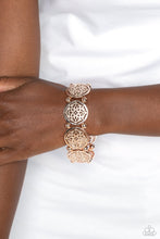 Load image into Gallery viewer, Filigree Fanfare - Rose Gold Paparazzi Accessories
