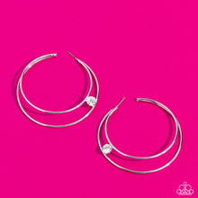 Load image into Gallery viewer, Theater HOOP - White Paparazzi Accessories
