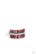Load image into Gallery viewer, Staggering Stacks - Red Paparazzi Accessories
