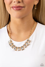 Load image into Gallery viewer, Fitted Fantasy - Gold Paparzzi Accessories
