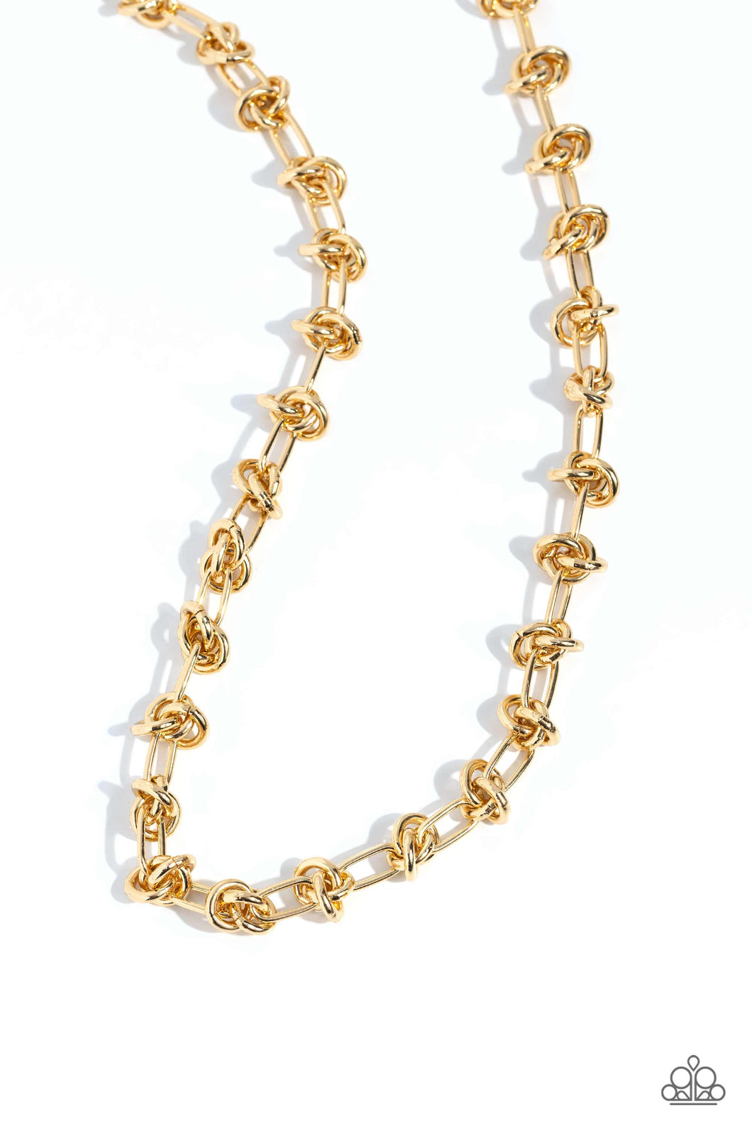 Knotted Kickoff - Gold Paparazzi Accessories