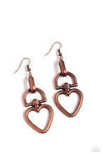 Load image into Gallery viewer, Padlock Your Heart - Copper Paparazzi Accessories
