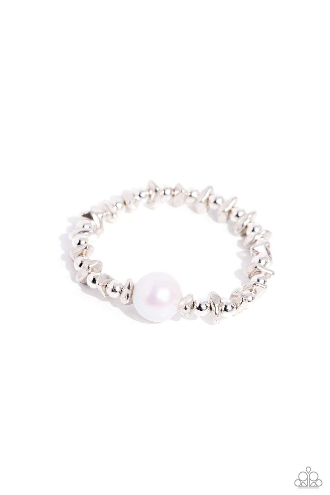 Chiseled Class - White Paparazzi Accessories