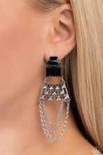 Load image into Gallery viewer, Dangling Art Deco - Black Paparazzi Accessories
