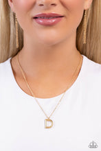 Load image into Gallery viewer, Leave Your Initials - Gold - D Paparazzi Accessories
