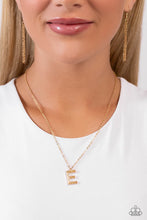 Load image into Gallery viewer, Leave Your Initials - Gold - E Paparazzi Accessories
