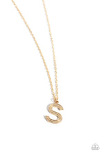 Load image into Gallery viewer, Leave Your Initials - Gold - S Paparazzi Accessories
