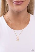 Load image into Gallery viewer, Leave Your Initials - Gold - S Paparazzi Accessories
