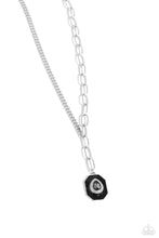 Load image into Gallery viewer, Hexagonal Hallmark - Silver Paparazzi Accessories
