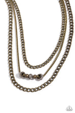 Load image into Gallery viewer, Layered Loyalty - Brass Paparazzi Accessories

