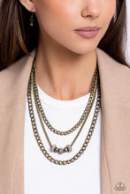 Load image into Gallery viewer, Layered Loyalty - Brass Paparazzi Accessories
